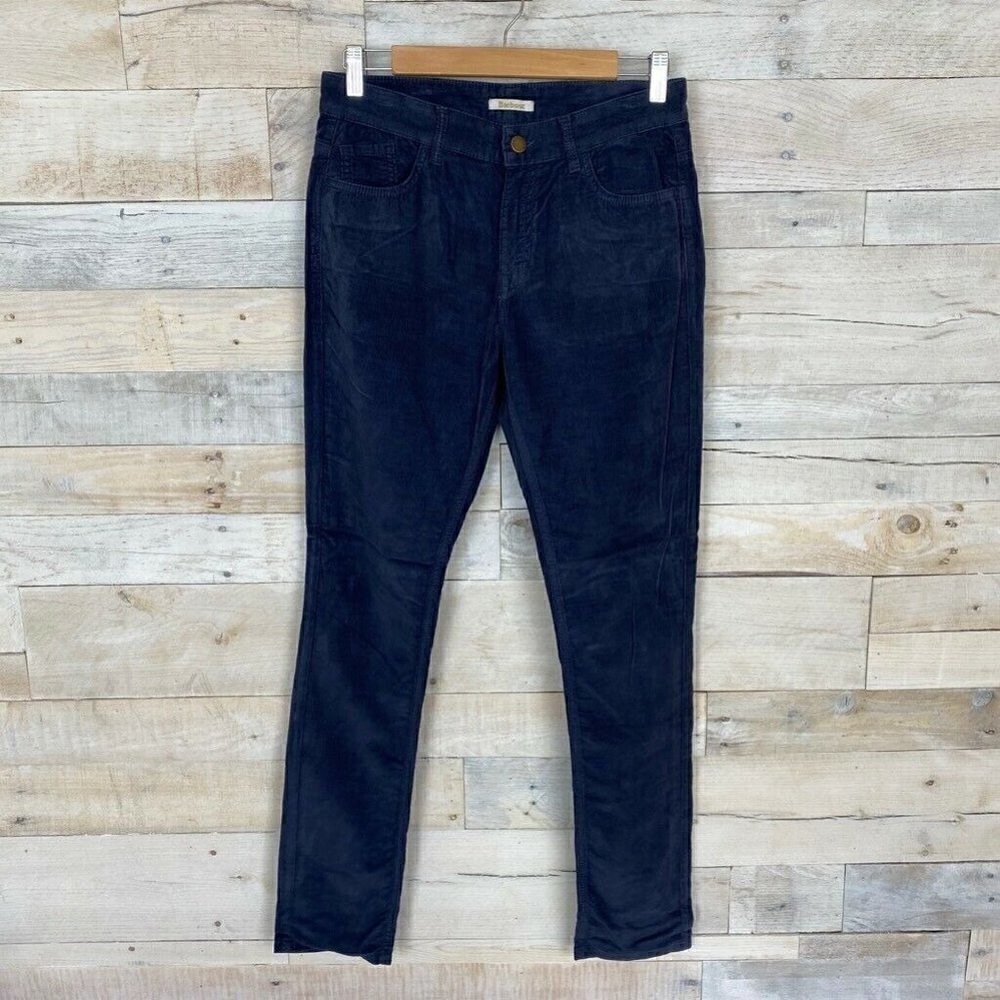 Barbour Slim Skinny Corduroy Jeans Pants Royal Blue 10